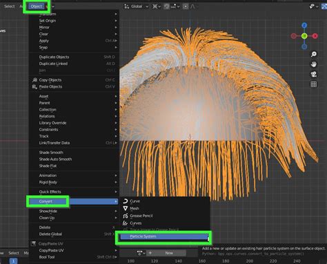 blender convert hair to mesh|blender curve to hair particles.